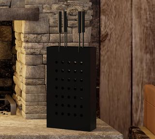 Set accessori camino ferro battuto