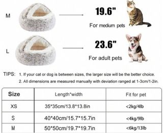 Cama Perro/Gato Nueva Beige/Gris