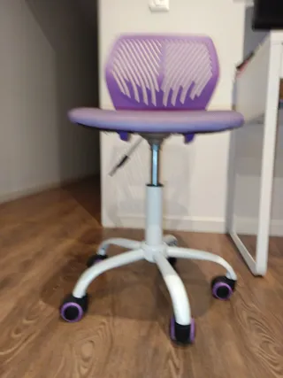 Silla juvenil escritorio morada