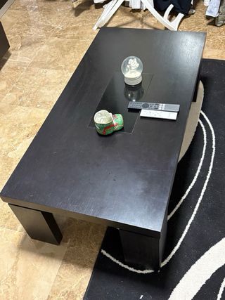 Mesa de centro moderna madera y cristal