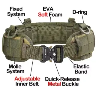 Cinturón Táctico Molle 125cm Hebilla Metal