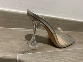 MIA Sandalias Transparentes Tacón Cuadrado