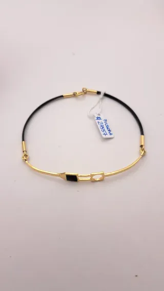 Pulsera Oro 18k Negro y Dorado