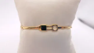 Pulsera Oro 18k Negro y Dorado