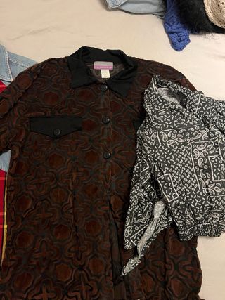 Lote 3 Camisas Mujer Marrón y Rojo