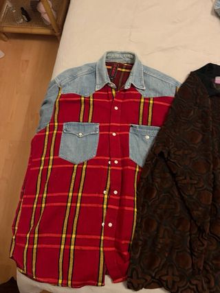 Lote 3 Camisas Mujer Marrón y Rojo