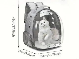 Mochila transportín para mascotas gris