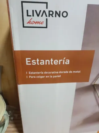 Estantería Hexagonal Dorada Metálica