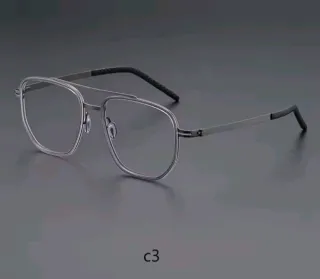 Gafas de titanio azul y gris talla XL graduadas