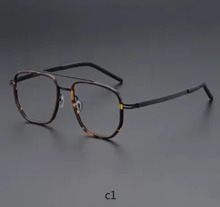 Gafas de titanio azul y gris talla XL graduadas