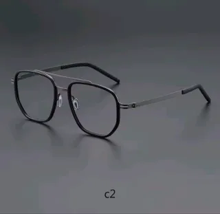 Gafas de titanio azul y gris talla XL graduadas