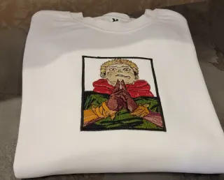 Felpa con ricamo personaggio Yuji Itadori Jujutsu