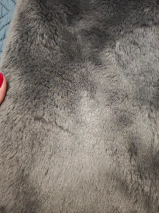 Abrigo pelo mujer gris