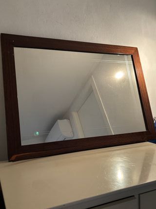 Espejo Rectangular Marco Madera