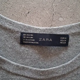 Chaleco de punto Zara gris mujer