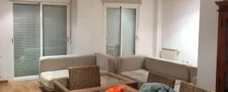 Sofá modular 3 piezas tela y madera