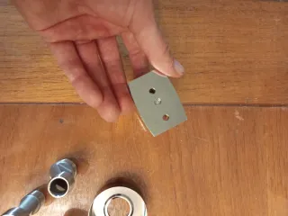 Juego embellecedores y soporte ducha