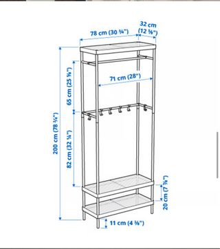 Perchero Metálico Blanco Ikea Mackapär