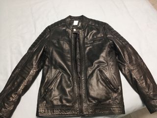 Chaqueta Piel Negra Hombre Easy Wear Talla S