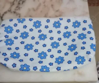 Lote 3 Bolsas Flores Azul Blanco