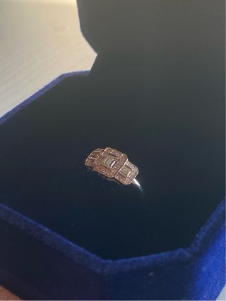 Anillo Oro Blanco 18k Diamantes