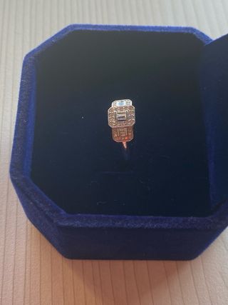 Anillo Oro Blanco 18k Diamantes