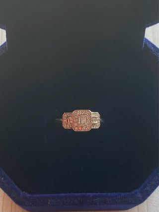 Anillo Oro Blanco 18k Diamantes