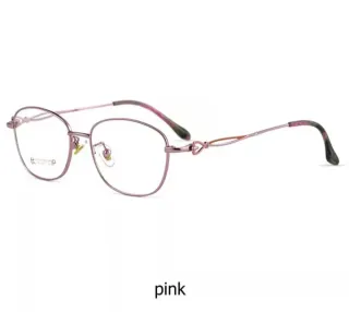 Gafas de metal plateadas y rosas graduadas