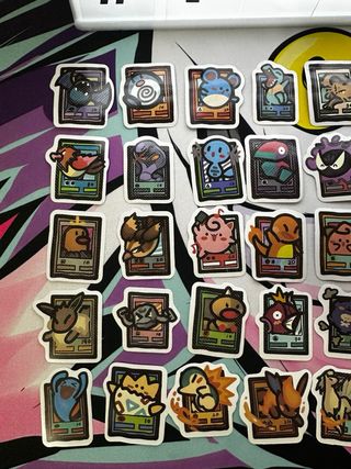 100 Pegatinas Vinilo Pokemon Estilo TCG