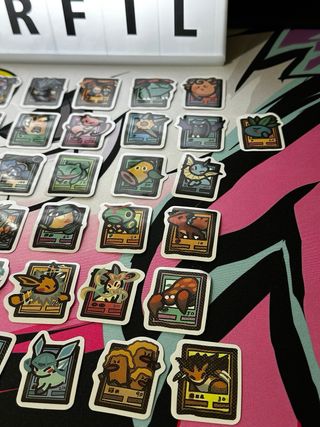 100 Pegatinas Vinilo Pokemon Estilo TCG