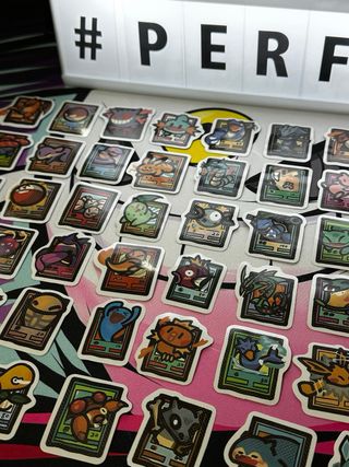 100 Pegatinas Vinilo Pokemon Estilo TCG