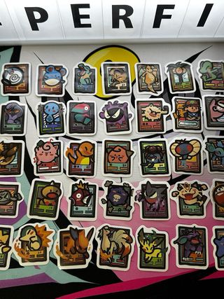 100 Pegatinas Vinilo Pokemon Estilo TCG