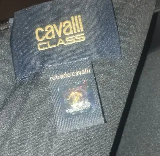 Vestido recto negro Cavalli Class lentejuelas