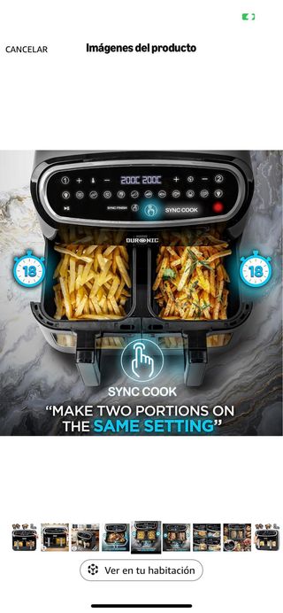 Freidora de aire doble Duronic 10L