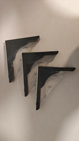 Pack 3 escuadras soportes estantería Ramshult