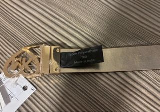 Cinturón Michael Kors Corazón Beige y Dorado