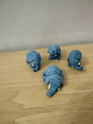 Lote 4 Elefantes goma Schleich. Únicos colección.