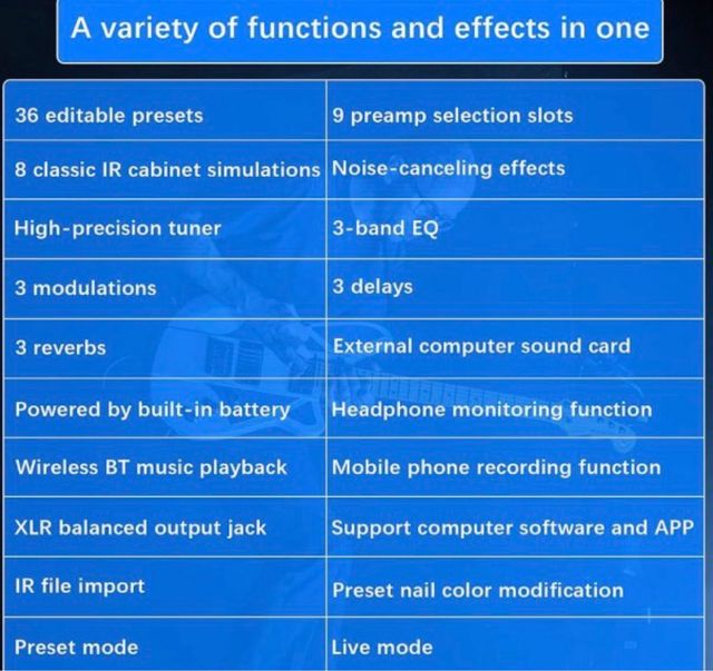 M-VAVE TANK-G V2 Pedal Multiefectos Guitarra Digit
