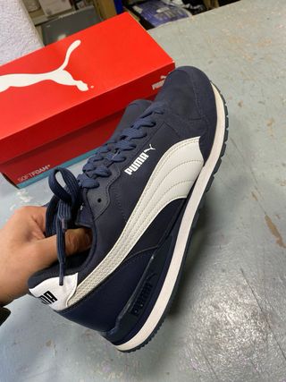 Tênis Puma St Runner Azul/Branco Adulto