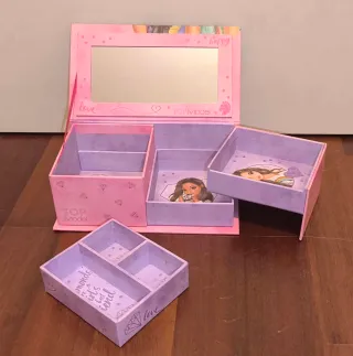 Joyero Top Model rosa con unicornio