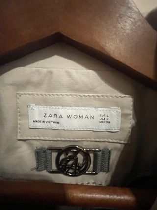 Chaqueta Zara Beige Mujer