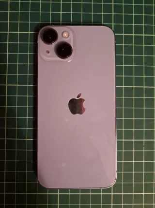 iPhone 14 azul + CARGADOR + CARCASAS