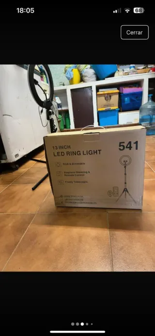 Aro de luz con trípode
