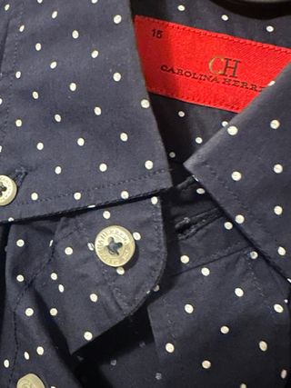 Camisa CH lunares azul