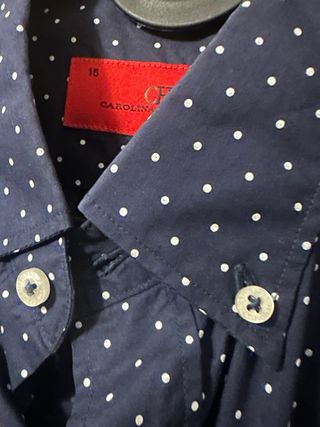 Camisa CH lunares azul