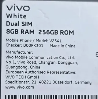 Móvil Vivo V40 Lite 5G. 8Gb de Ram y 256GB de Rom.