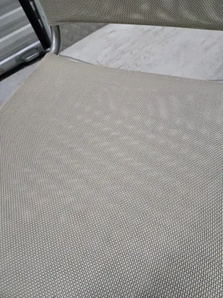 4 Sillas Comedor Metal/Tela Gris Plateado