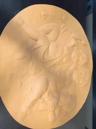 Palmatoria cerámica ángeles terracota