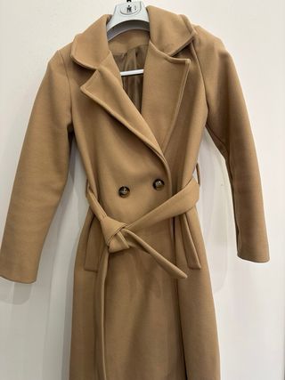 Cappotto donna lungo elegante cammello