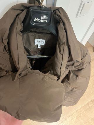 Abrigo Armani Collezioni Marrón verdoso Talla 48 M